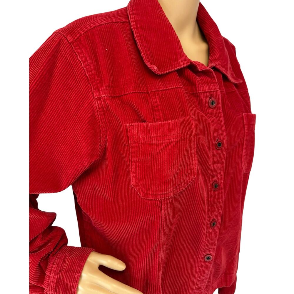 Dressbarn Vintage Corduroy Cotton Shacket Red Size XL - Picture 8 of 9